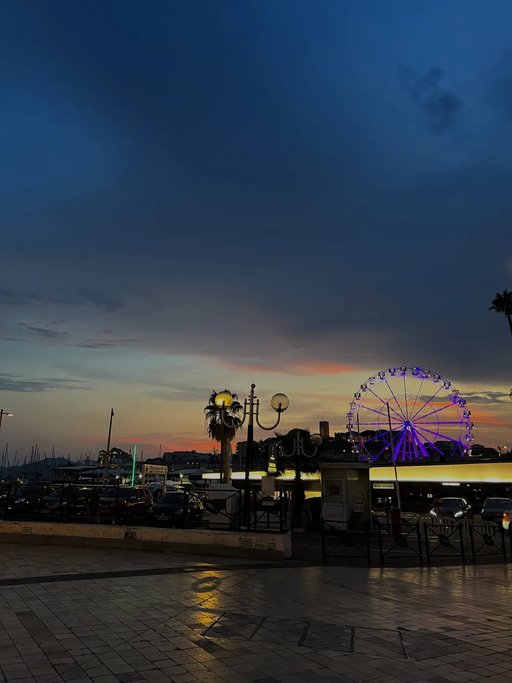 The Old Port of Cannes at sunset