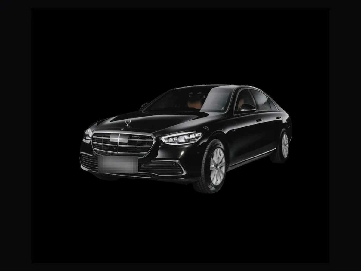 A black Mercedes S-Class
