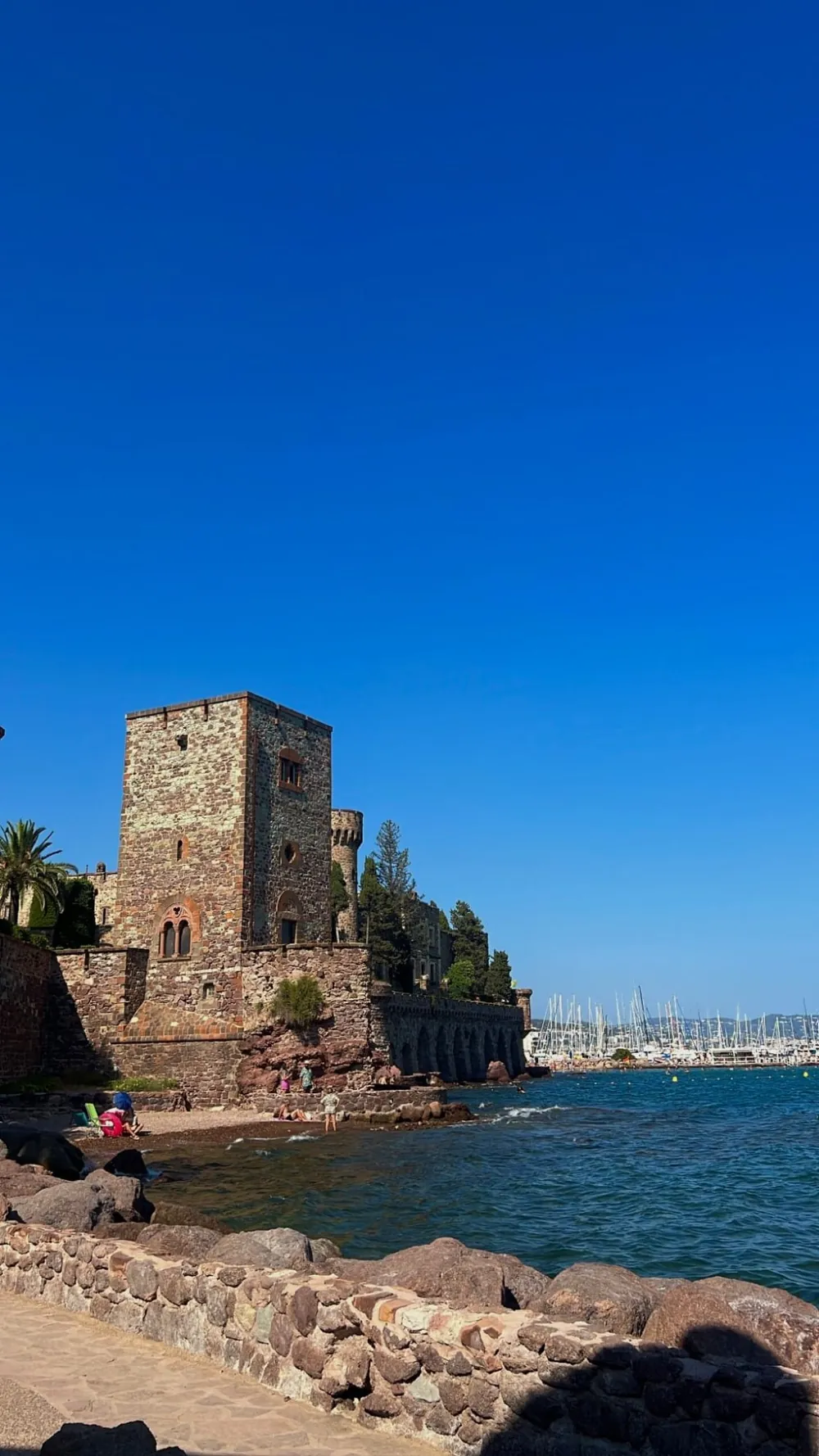 The Château de La Napoule by the sea in Mandelieu